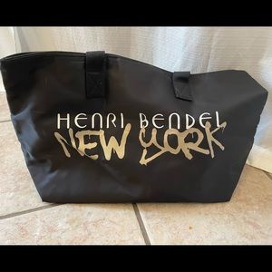 henri bendel gold lettered new york graffiti tote  - NWOT